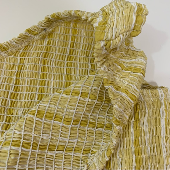 SHEIN Girls Yellow & White Striped Shirred One Shoulder Dress 11-12 Years - Picture 9 of 11